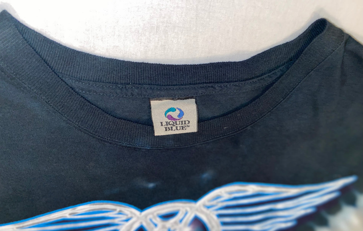 2006 Liquid Blue Aerosmith "Guitar Lips" AOP Vintage Tie Dye Shirt